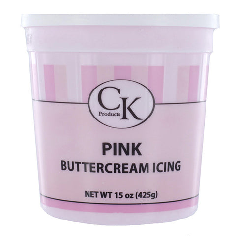 Pink Buttercream Icing- 15 oz Container