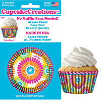 Color Burst Flower Cupcake Liners