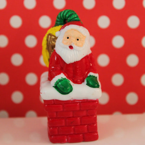 Santa in the Chimney Cake Topper