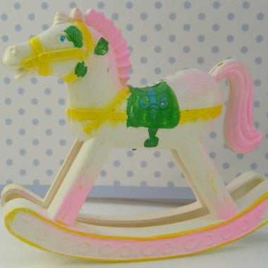 Vintage Baby Rocking Horse / Baby Shower / Retro / Girl / Boy / Cake Topper / Decoration / Supply