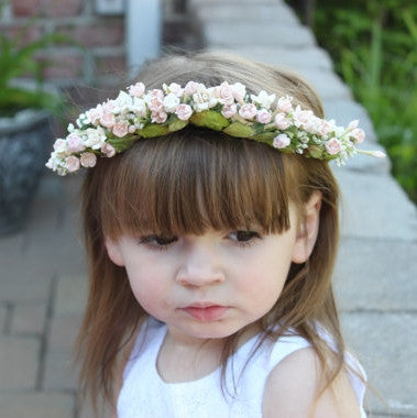 Floral Bridal Headpiece/ Garden Wedding Flower girl crown Wedding hair accessory