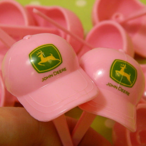 Pink John Deere Cupcake Picks