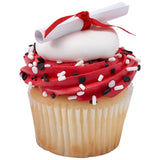 Cupcake Diplomas / Small Cupcake Size Diploma / Small Size Diploma with Red Ribbon