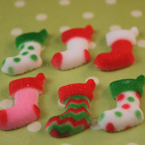 Christmas Stocking Edible Sugar Pieces