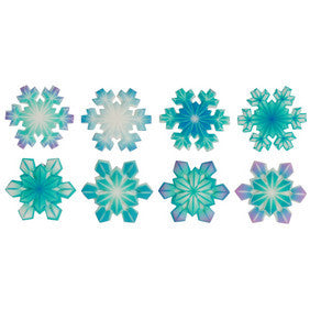 Printed Snowflakes Sugar Pieces