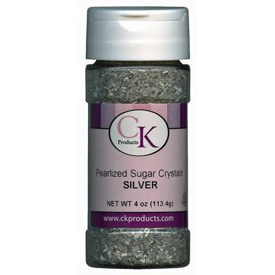 Silver Pearlized Sugar Crystals