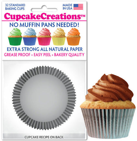 Silver Cupcake Liners