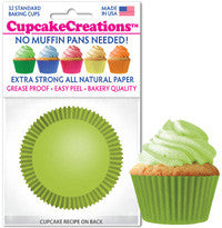 Lime Green Cupcake Liners