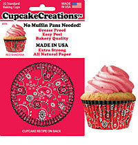 Red Bandanna Cupcake Liners