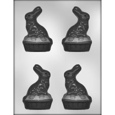 Bunny on Basket 3D Candy Mold