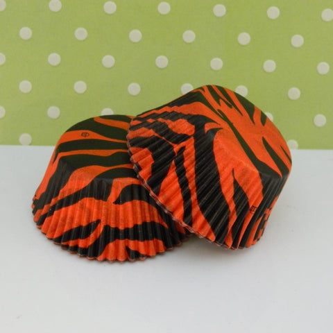 Black & Red Zebra Print Cupcake Liners