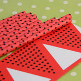 Red with Black Polka Dot Paper Straws