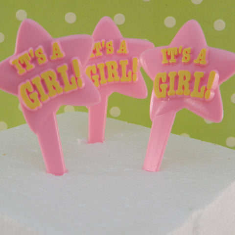 It's a Girl Cupcake Picks