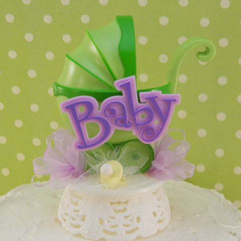 Baby Carriage Cake Topper