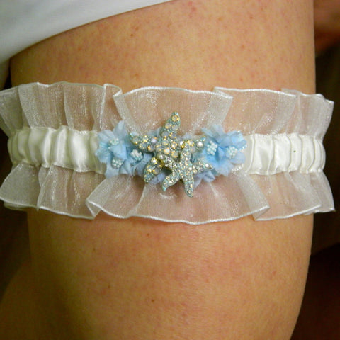 Tropical Starfish Bridal Garter