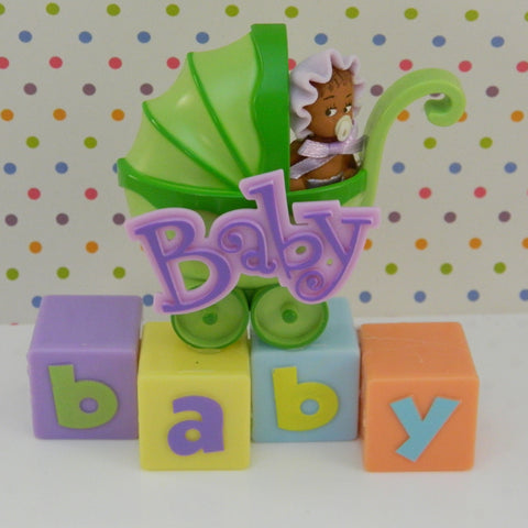 African American Baby Girl Stroller Baby Cake Top