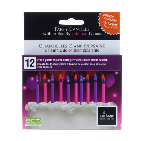 Girls Colored Flame Birthday Candles