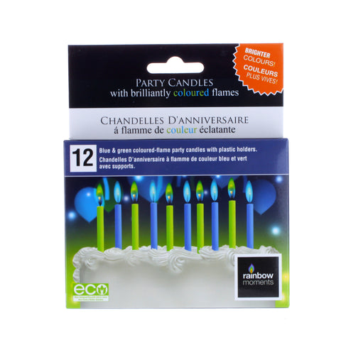 Boys Colored Flame Birthday Candles