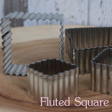 Fluted Square Cookie Cutter Set