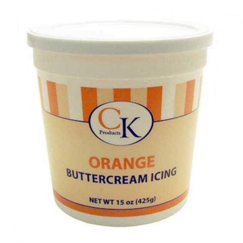 Orange Buttercream Icing- 15 oz Container