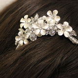 Flower with Rhinestone Hair Clip