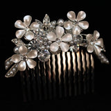 Flower with Rhinestone Hair Clip