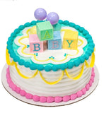 Baby Block Cake Topper / Baby Shower Cake Kit / Baby's First Birthday