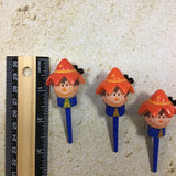 Scarecrow Toppers 12 / Fall Cupcakes / 3-D Scarecrow Cupcakes / Vintage 1990's Halloween Toppers / DIY Easy 3-D Scarecrow Cupcakes