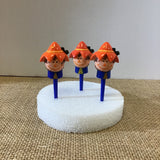Scarecrow Toppers 12 / Fall Cupcakes / 3-D Scarecrow Cupcakes / Vintage 1990's Halloween Toppers / DIY Easy 3-D Scarecrow Cupcakes
