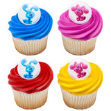 Blue and Magenta Cupcake Rings