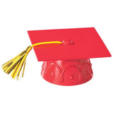 Red Graduation Cap and Diploma