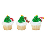Santa and Elf Cupcake Topper Rings