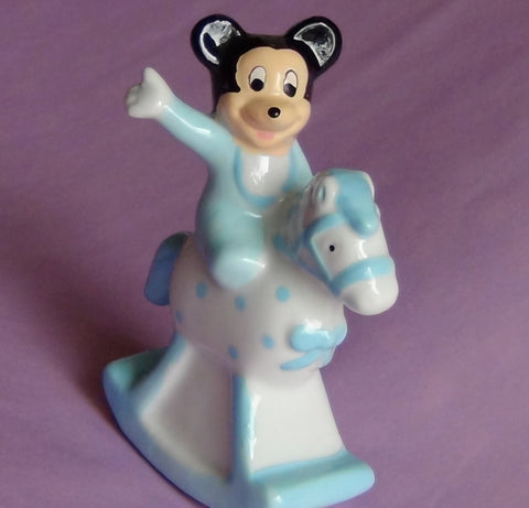 Vintage Baby Mickey on Rocking Horse Topper