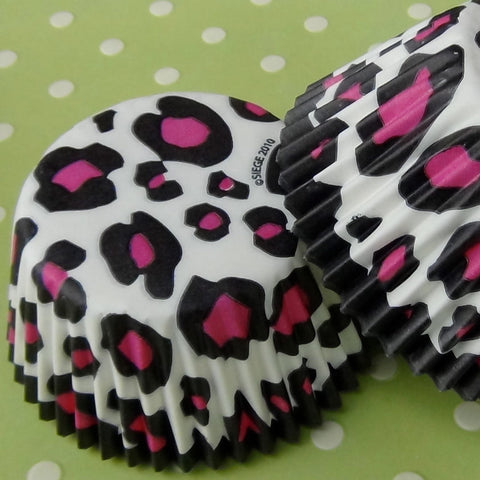 Pink Leopard Cupcake Liners