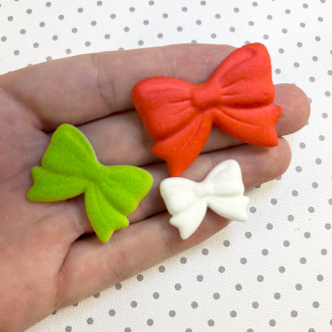 Edible Sugar Christmas Bows