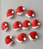 Christmas (12) Santa Hat Royal Icing Pieces