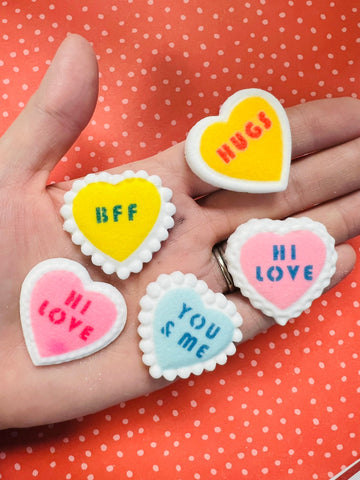 Valentine Sugar Heart Toppers