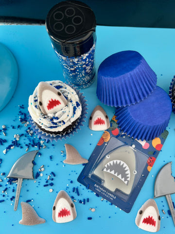 Shark Attack Cupcake Topper Set