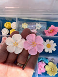 Beautiful Edible Icing Flowers Set with Case