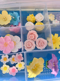 Beautiful Edible Icing Flowers Set with Case