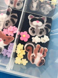 Woodland Animals Edible Sugar Piece Set with Case