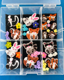 Woodland Animals Edible Sugar Piece Set with Case