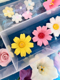 Beautiful Edible Icing Flowers Set with Case