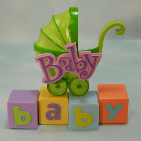 Baby Shower Stroller Cake Topper