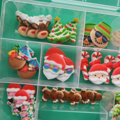 Christmas in July Edible Icing Deco Set with Case