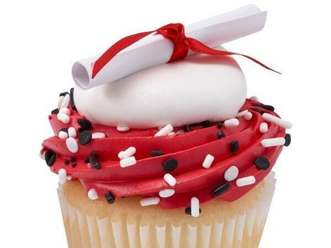 Cupcake Diplomas / Small Cupcake Size Diploma / Small Size Diploma with Red Ribbon