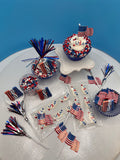 Celebrate America Cupcake Set / DIY Patriotic Treats Deco Kit / 4th of July Cupcake Decorating Kit /