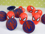 Marvel's Spider-Man™ Spider and Mask Cupcake Rings  / Spiderman Cupcake Rings  (Pack of 12)