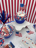 Celebrate America Cupcake Set / DIY Patriotic Treats Deco Kit / 4th of July Cupcake Decorating Kit /