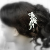 Rhinestone & Crystal Floral Hair Comb